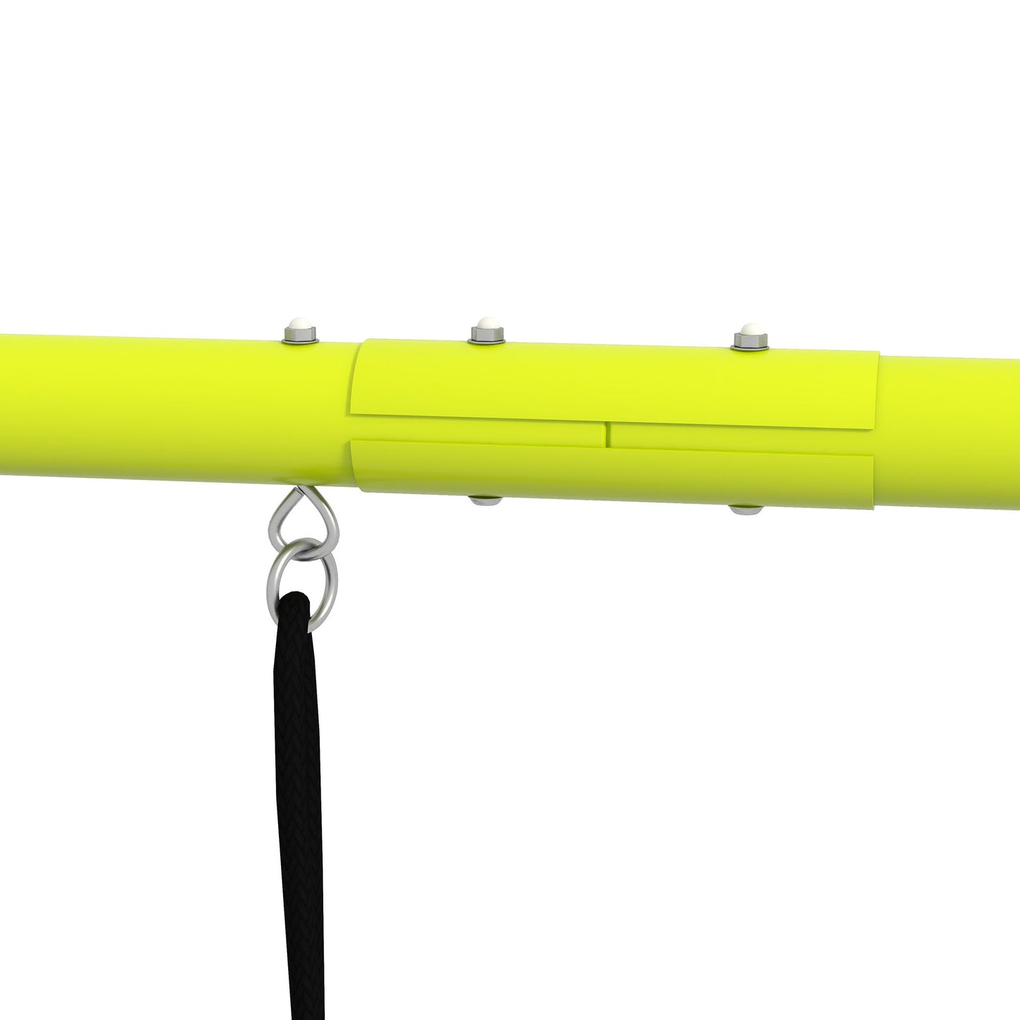 Outsunny 4 in 1 Metal Garden Swing Set with Double Swings Climber Climbing Net Green