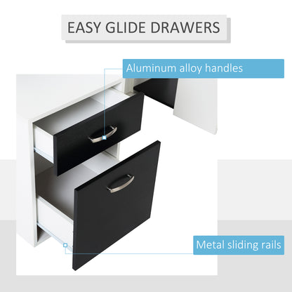 Computer Desk PC Table Modern Home Office Writing Workstation Furniture Printer Shelf Rack w/ Storage Drawer & Shelves