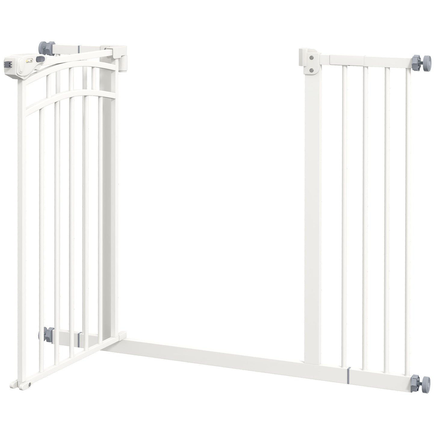 PawHut Pressure Fit Stair Gate, Dog Gate With Auto Closing Door for Small, Medium Dog, Easy Installation, for Width 74 to 100cm