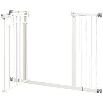 PawHut Pressure Fit Stair Gate, Dog Gate With Auto Closing Door for Small, Medium Dog, Easy Installation, for Width 74 to 100cm