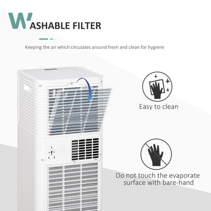 7000 BTU 4-In-1 Compact Portable Mobile Air Conditioner Unit Cooling Dehumidifying Ventilating w/ Fan Remote LED 24 Hr Timer Auto Shut Down