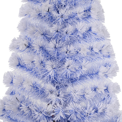 Artificial Fibre Optic Christmas Tree With 26 LED Lights Pre-Lit White Blue 6FT
