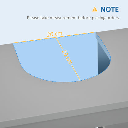 Kleankin Pedestal Under Sink Cabinet with Double Doors, Modern Bathroom Vanity Storage Unit with Shelves, Light Grey