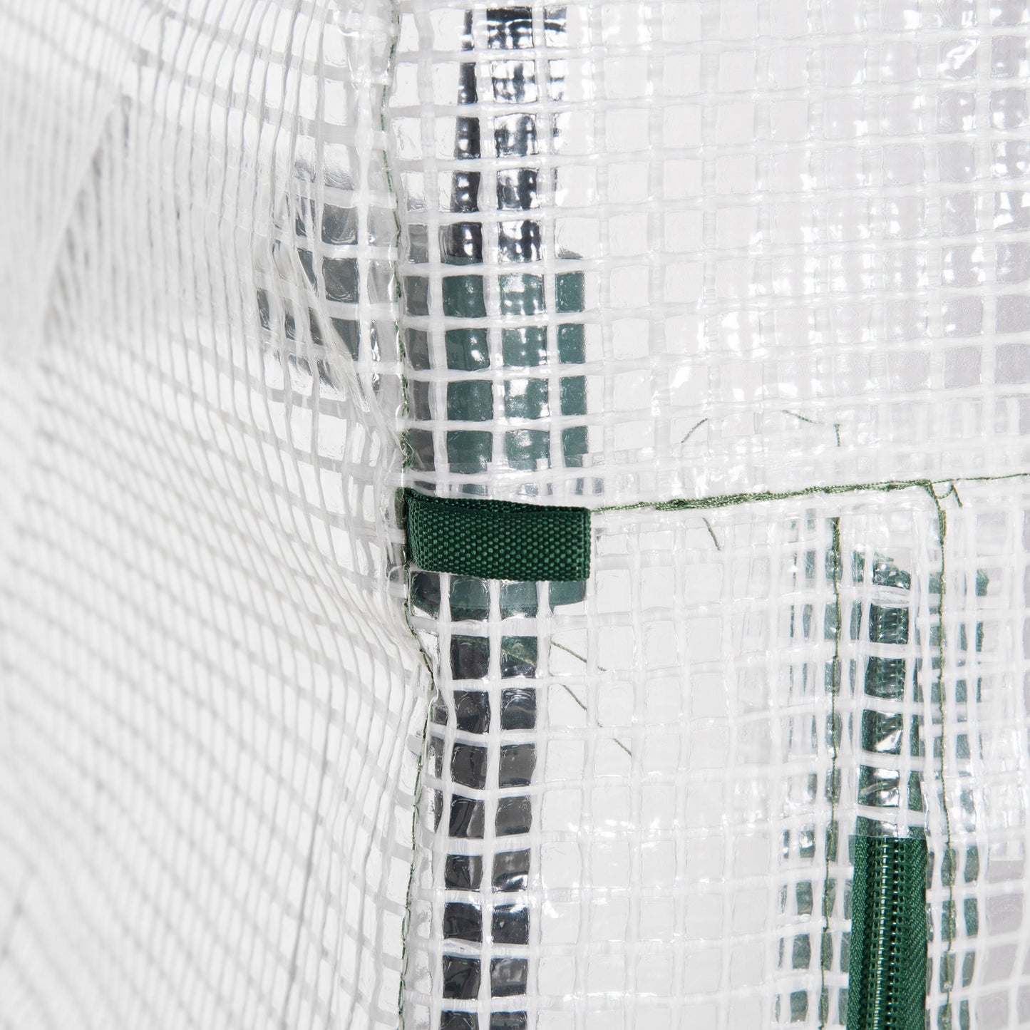 Outsunny 4 Tier Mini Greenhouse, Portable Green House with Steel Frame, PE Cover, Roll-up Door, 70 x 50 x 160 cm, White