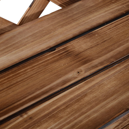 Outsunny 3-Tier Wooden Flower Stand Plant Holder Shelf Display Rack Pots Storage Outdoor Indoor  75 x 38 x 120cm