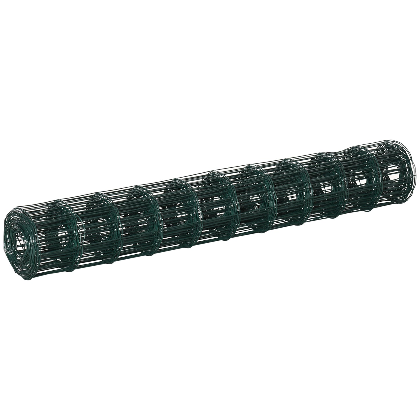 1m x 10m Chicken Wire Mesh, Foldable PVC Coated Welded Garden Fence, Roll Poultry Netting, for Rabbit, Green