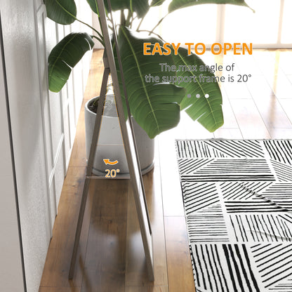 Rustic Full Length Mirror, Hanging and Freestanding Floor Mirror, Farmhouse Decorative Wall Mirror, for Living Room, Bedroom, 155 cm, Grey