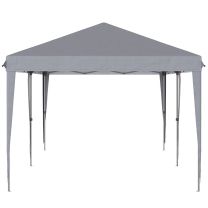 Outsunny 3 x 6 m Pop Up Gazebo, Foldable Canopy Tent, Height Adjustable Wedding Awning Canopy w/ Carrying Bag, Grey