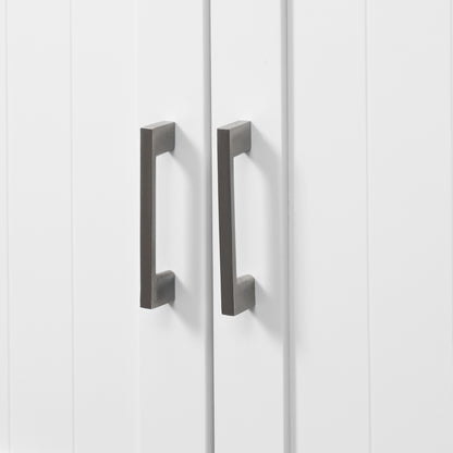 Kleankin Freestanding Bathroom Cabinet, Storage Cupboard with 2 Drawers, Double Doors, Adjustable Shelf, White