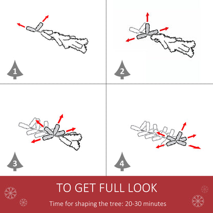 6FT Prelit Christmas Tree Xmas Pencil Tree with Red Berries and Pinecones Holiday Home Indoor Decoration with Foldable Feet, Green