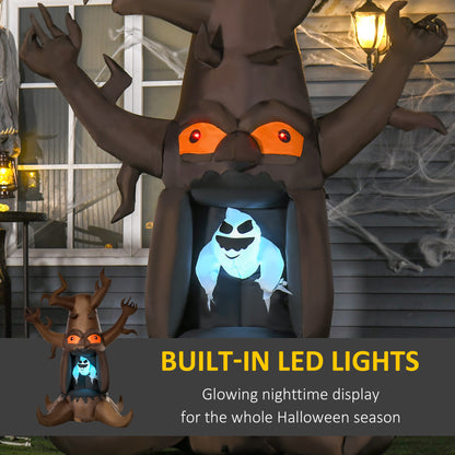Inflatable Halloween Floating Ghost Tree with LED Light Outdoor Decoration 8FT 2.4m