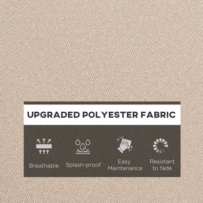 Outsunny 1-Piece Back and Seat Cushion Pillow Replacement, Patio Chair Cushion Set for Indoor Outdoor, Beige