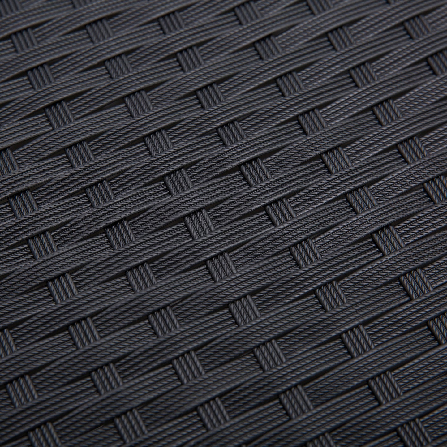 Outsunny 4PC Rattan Garden Furniture Set 2 Single Sofa Arm Chairs 1 Bench Loveseat with Cushions & Coffee Table Patio Backyard Wicker Weave