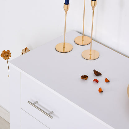 Particle Board 4-Drawer Bedroom Cabinet White