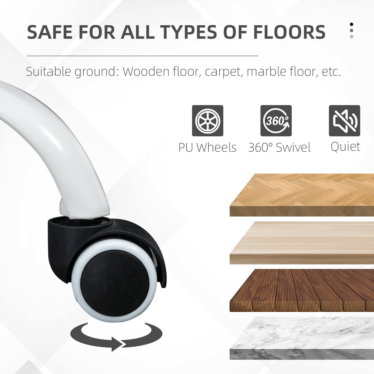 Vinsetto Executive Office Chair, Fabric Reclining Desk Chair with Foot Rest, Arm, Swivel Wheels, Adjustable Height, Grey