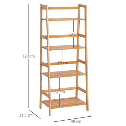 4 Tier Ladder Shelf Unit Storage DIY Plant Shelving Stand Holder Organiser