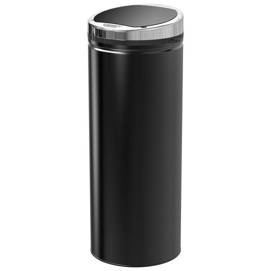 50L Stainless Steel Sensor Trash Can With Bucket-Black