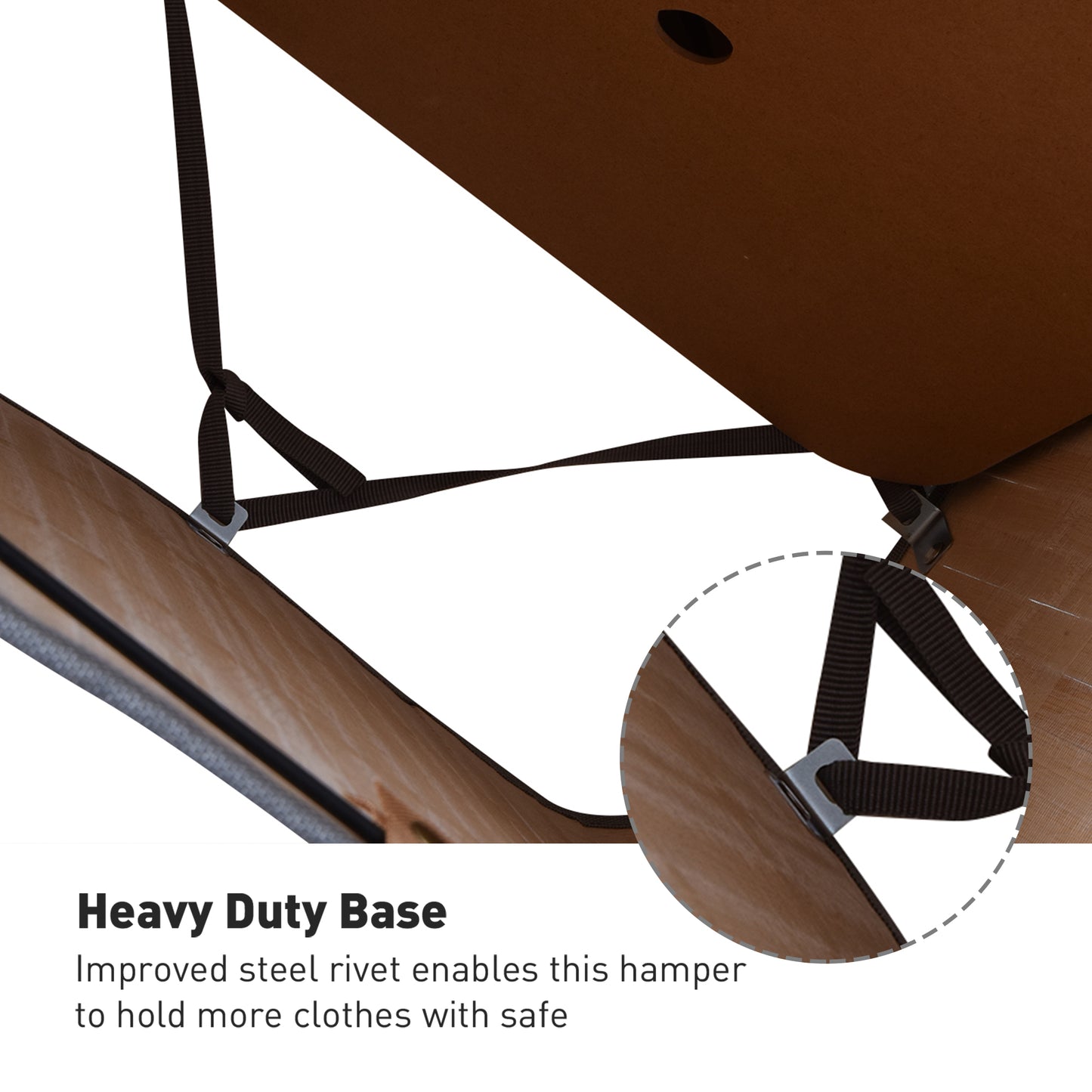 70L Natural Wood Laundry Dirty Clothes Storage Basket One Compartment With Flip Lid Removable Lining Foldable Water-Resistant