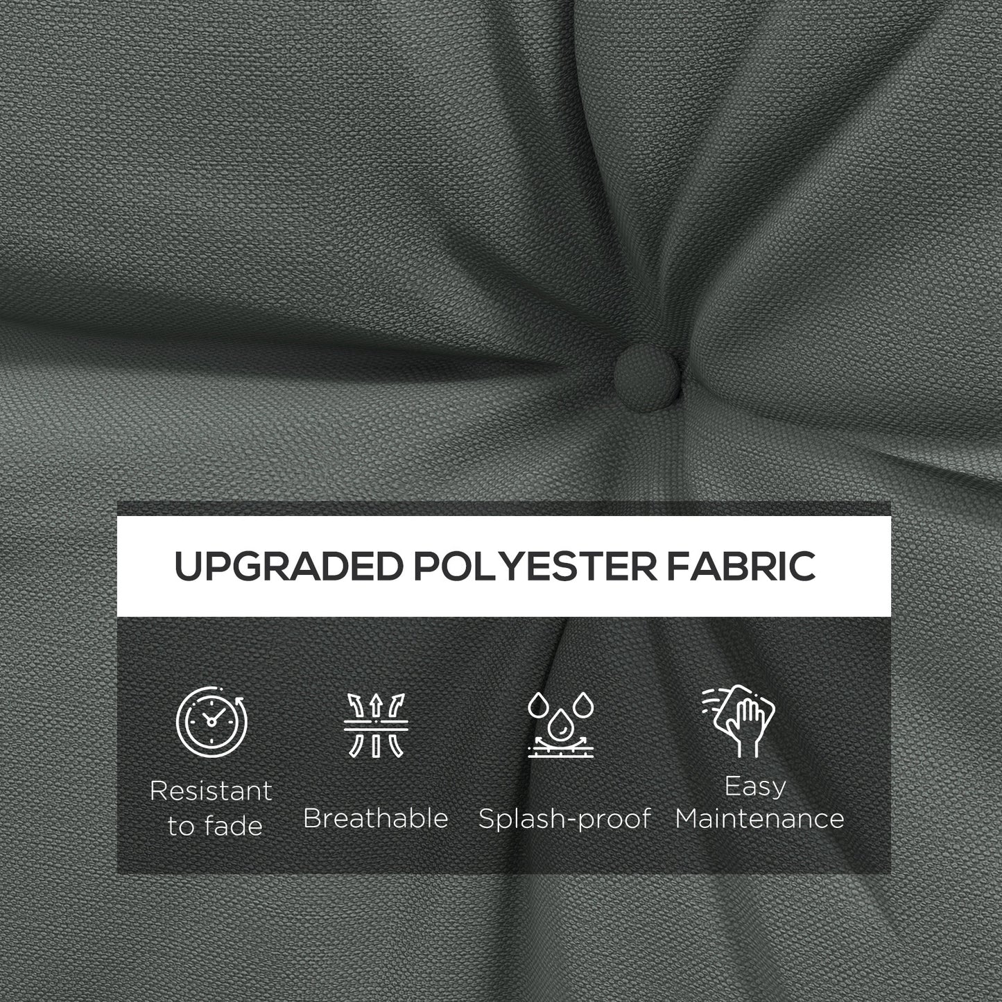 Outsunny 4-Piece Seat Cushions Back Pillows Replacement, Patio Chair Cushions Set for Indoor Outdoor, Light Grey