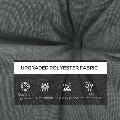 Outsunny 4-Piece Seat Cushions Back Pillows Replacement, Patio Chair Cushions Set for Indoor Outdoor, Light Grey