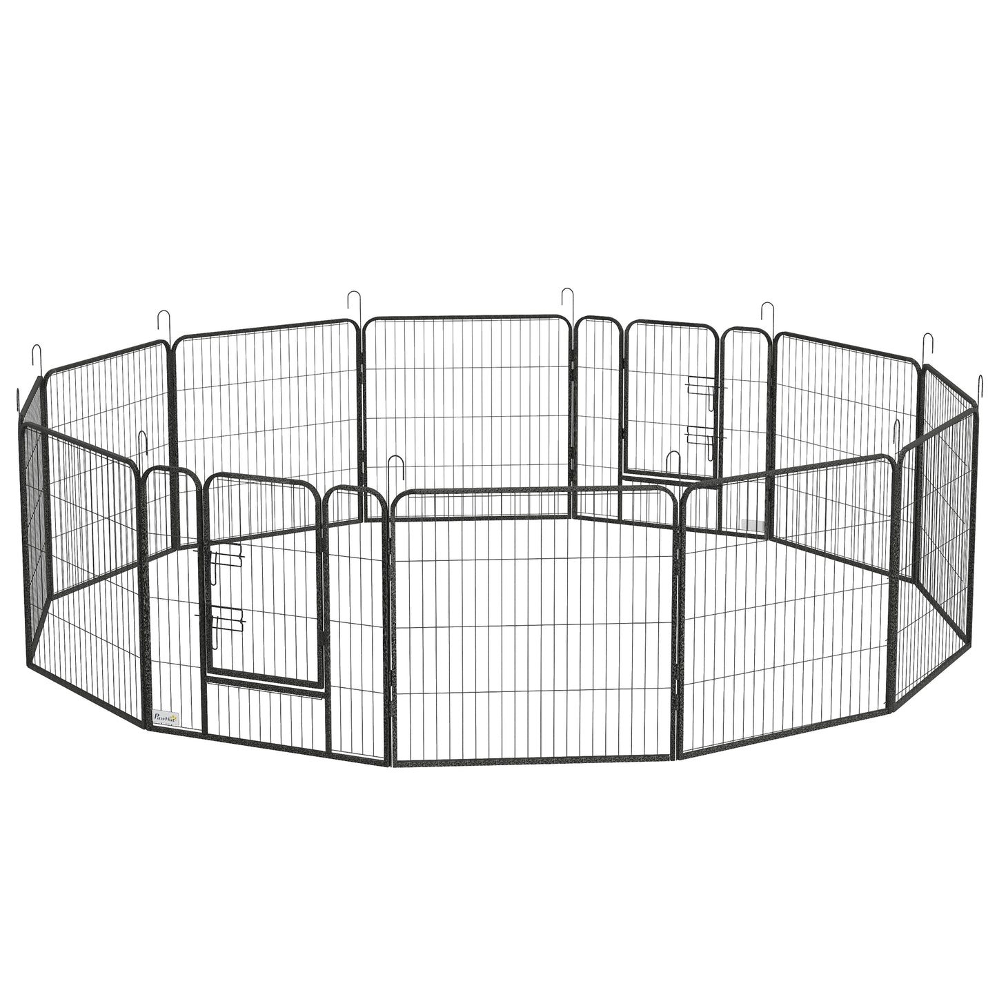 PawHut Heavy Duty Puppy Play Pen, 12 Panels Pet Exercise Pet, Pet Playpen for Small and Medium Dogs