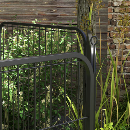 PawHut Heavy Duty 8 Panel Dog Play Pen Pet Playpen for Puppy Rabbit Enclosure Foldable Indoor Outdoor 80 x 100 cm