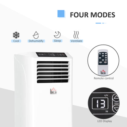 Mobile Air Conditioner with Remote Control, Timer, Cooling Dehumidifying Ventilating, LED Display White - 1080W