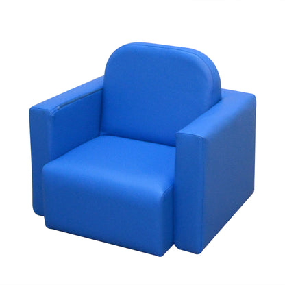 Kids Mini Sofa 3 in 1 Table Chair Set Children Armchair Seat Relax Game Playroom Seater Girl Boys Blue