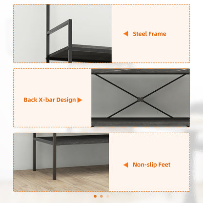 Kitchen Bakers Rack, Microwave Stand, Coffee Bar with 5 Shelves and 5 Hooks for Dining Room, Shoe Racks for Entryway