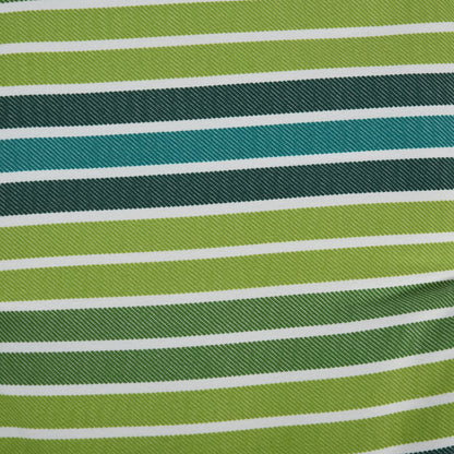 Outsunny Outdoor Cushion Pad Set for Rattan Furniture Polyester Set of 2 Seat Cushion Chair Cushion, Patio Conversation Set Cushions, Green Stripes