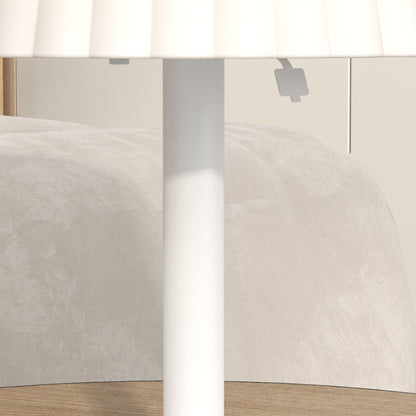 Outsunny Outdoor Solar Table Lamp, Cordless LED Desk Lamp with Rechargeable Battery, Dimming Brightness, USB, Auto On/Off