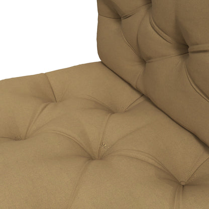 Outsunny 4-Piece Pallet Seat Cushions Back Pillows Replacement, Patio Chair Cushions Set for Indoor Outdoor, Beige