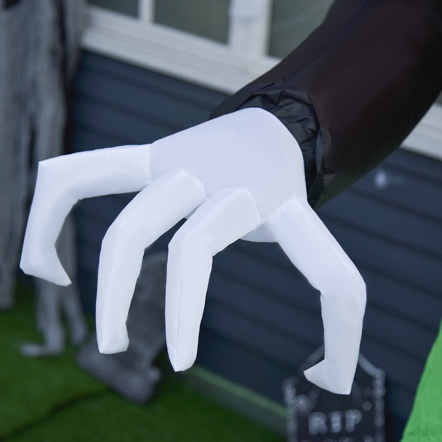 240cm Blow Up Inflatable Halloween Evil Fire Flame Pumpkin Ghost Decoration with LED for Indoor Outdoor House Party Display