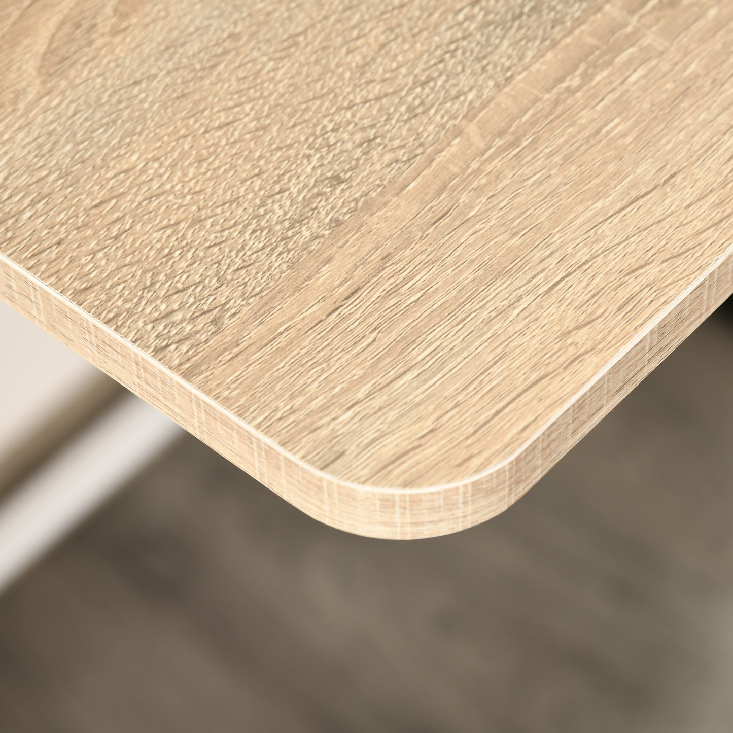 Home Office Chair and Computer Desk Set, Faux Leather Desk Chair with Swivel Wheels, Study Desk with Storage Shelf, White