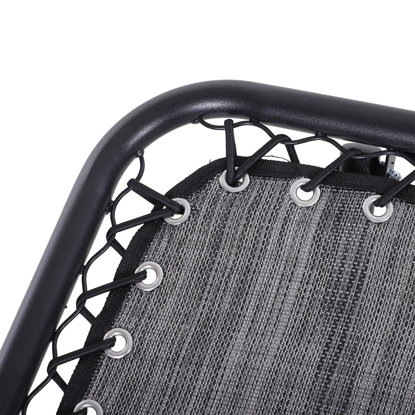 Outsunny 3 Piece Folding Zero Gravity Chairs Sun Lounger Table Set w/ Cup Holders Reclining Garden Yard Pool, Light Grey