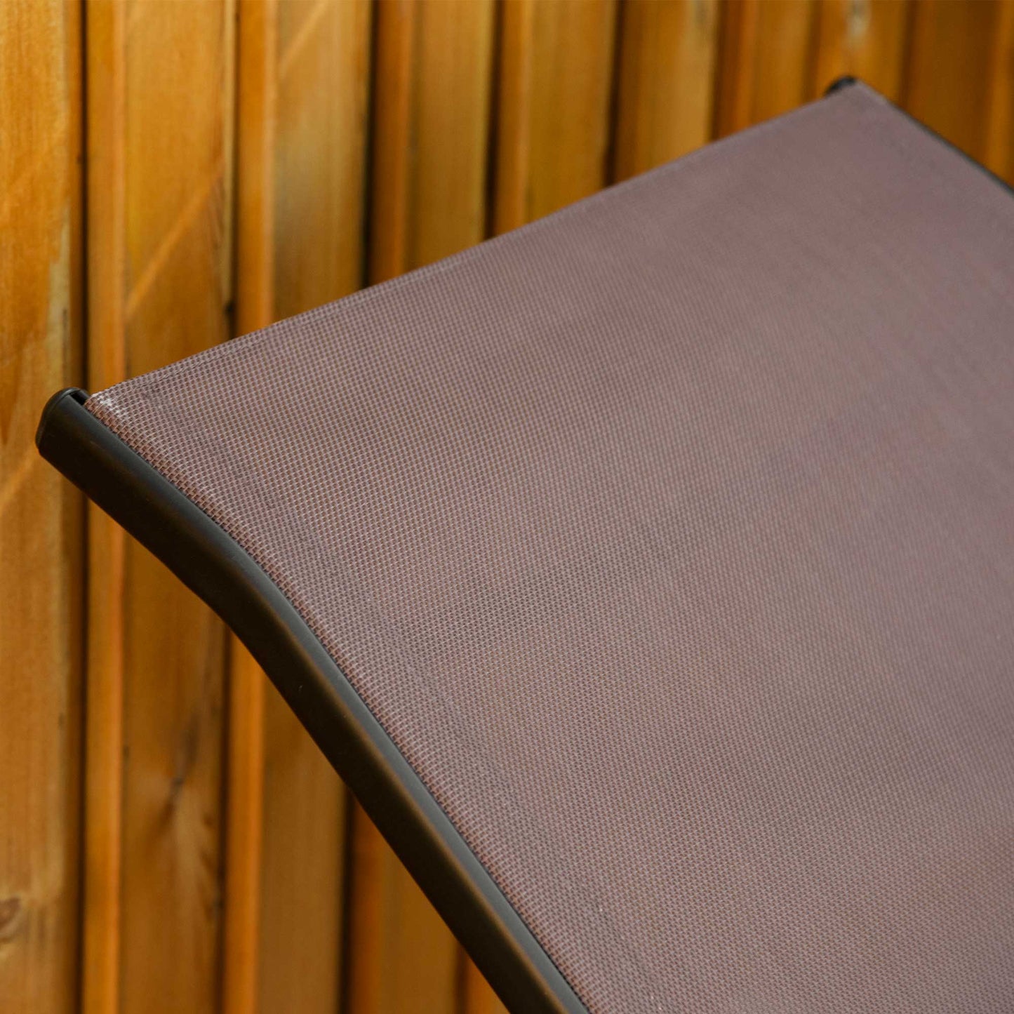 Outsunny Folding Chaise Lounge Chair, Reclining Garden Sun Lounger for Beach, Poolside and Patio, Dark Brown