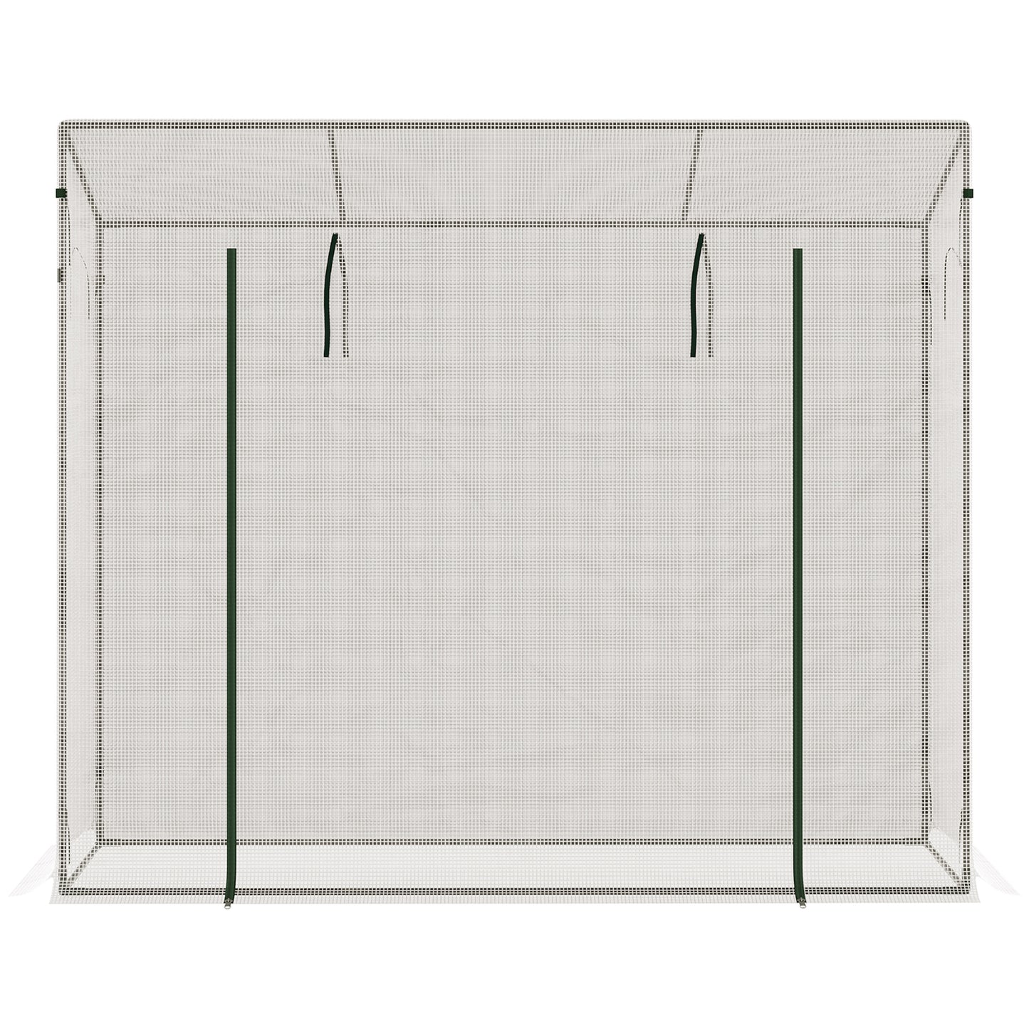 Outsunny 200x76x168cm Walk-in Garden Greenhouse Patio Lean to Hot House, Plants Flowers Herbs Tomato Grow w/ Steel Frame Door Window Balcony Patio