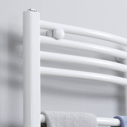 Straight Heated Towel Rail, Hydronic Bathroom Ladder Radiator Towel Warmer For Central Heating 600mm x 1200mm, White