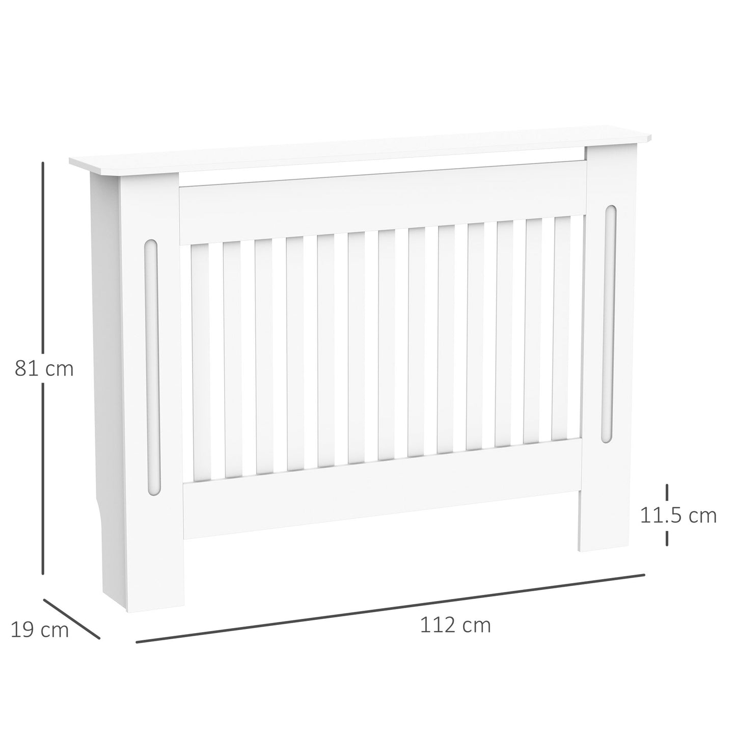Minimalist Contemporary Radiator Covers MDF Radiator Cover 112x81x19cm White