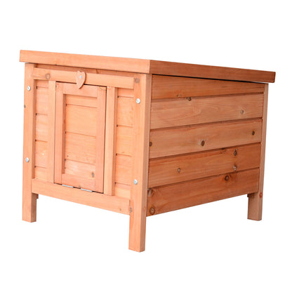 PawHut 20" Wooden Rabbit Hutch-Fir Wood