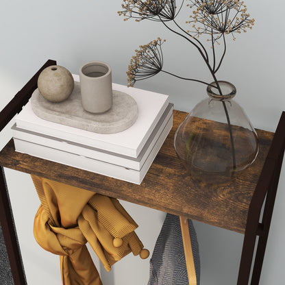 Free Standing Clothes Rail with 3 Fabric Drawers and Storage Shelves, Garment Rack, Hanging Rail for Hallway, Bedroom and Living Room, Rustic Brown