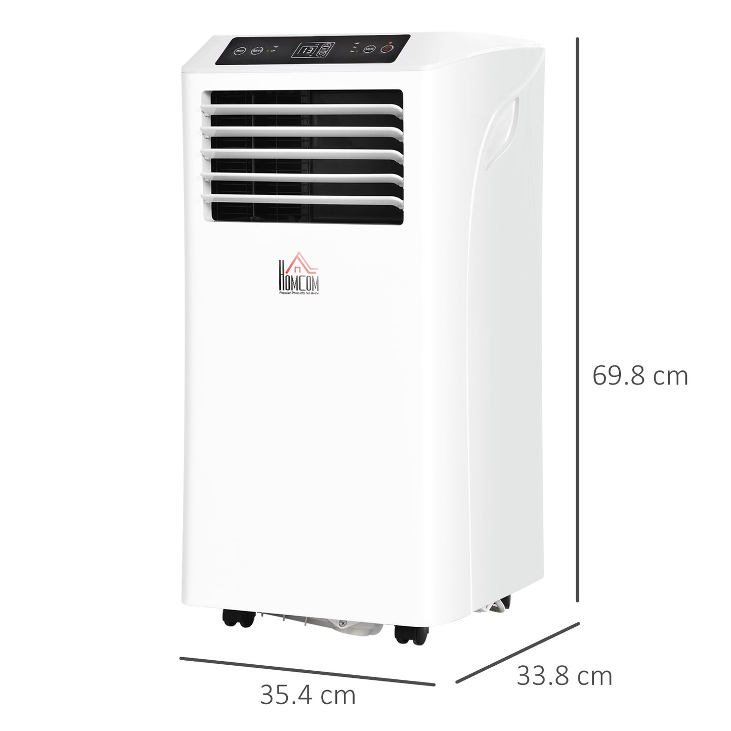 Mobile Air Conditioner with Remote Control, Timer, Cooling Dehumidifying Ventilating, LED Display White - 1080W