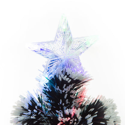 3ft 90cm Green/White Artificial Christmas Tree With Prelit LED