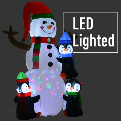 Christmas Inflatable Snowman And Penguins Outdoor Home Seasonal Holiday Decoration With LED Light