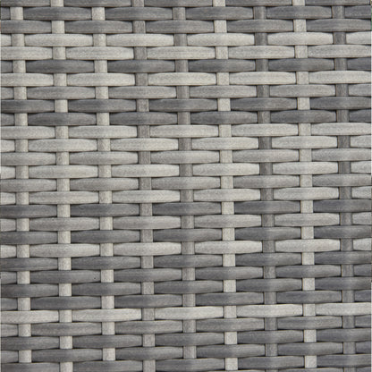 Outsunny 6-Seater Outdoor Garden Rattan Furniture Set w/ Table Grey