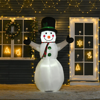 1.8m Inflatable Snowman Decoration, Polyester-White
