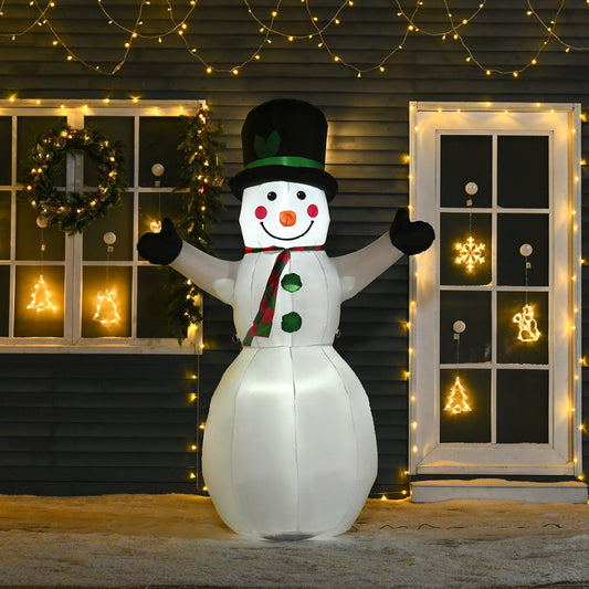 1.8m Inflatable Snowman Decoration, Polyester-White