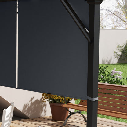 Outsunny 2 Pcs UV Protection Pergola Replacement Canopy, Pergola Shade Cover, Easy to Install, for 3 x 3(m) Pergola, Dark Grey
