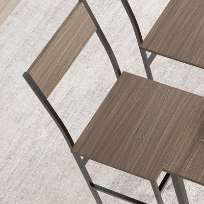 Retro Style Four Piece Dining Set With Table 2 Chairs And Bench