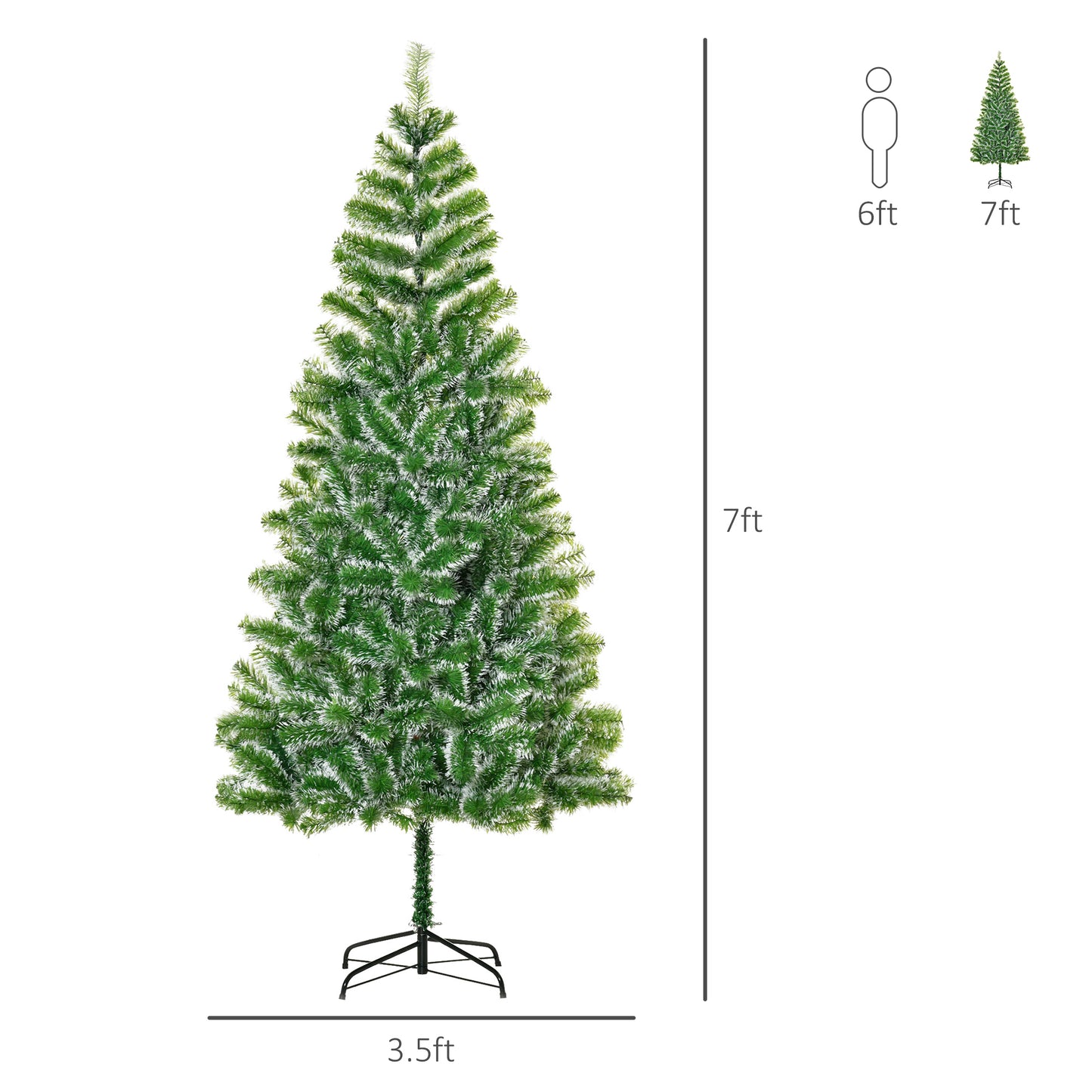 Artificial Christmas Tree 2.1M With Metal Stand